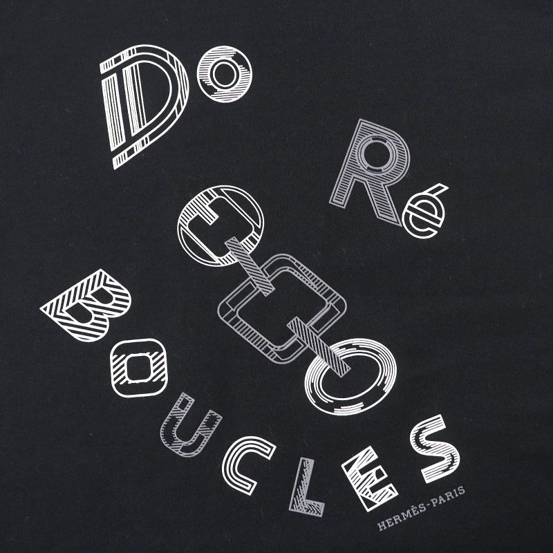Hermes 3h4611dl Do Re Boucles Do Re Boucles 100% Cotton Crew Neck Short Sleeve