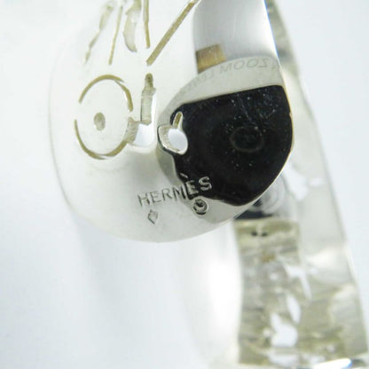 Hermes Vintage Carreche Carriage Dog Bracelet / Bangle Silver With Box Ladies