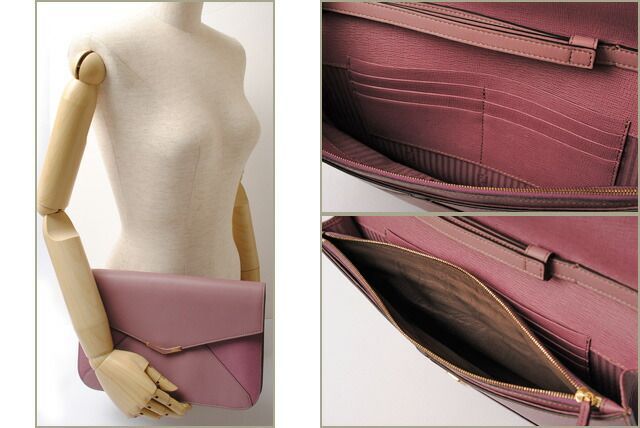 Fendi Clutch Bag Second Bag Fendi Toujours Light Purple With Strap