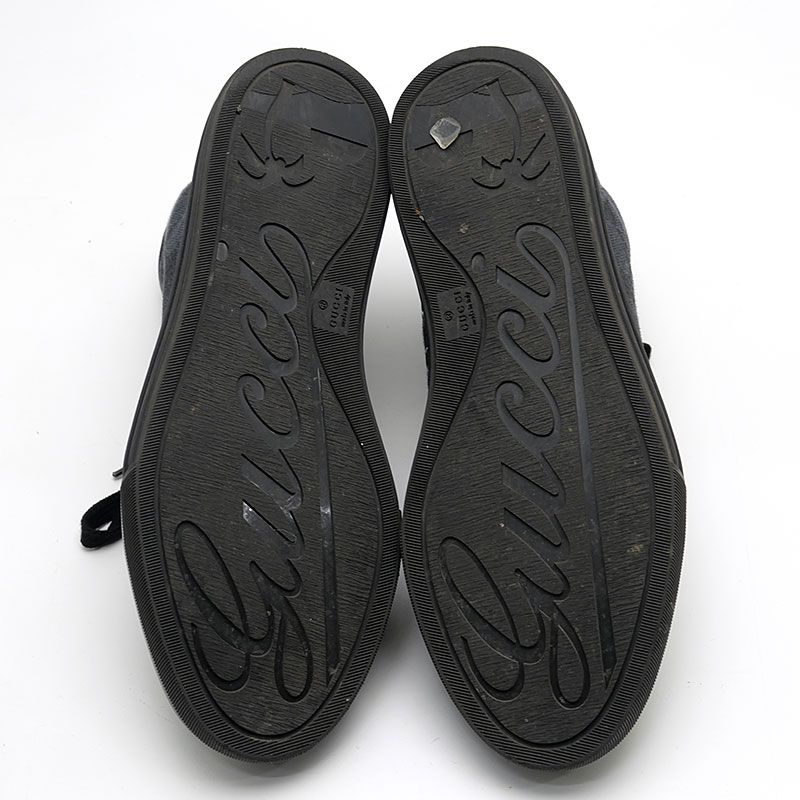 Gucci High Cut Sneakers 426186 Size 37 GG Canvas Black