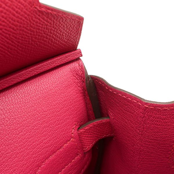 Hermes Handbag Birkin 30 Vaux Epson Rose Extreme Silver Hardware Y Engraved [box