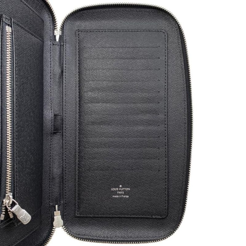 Louis Vuitton Bifold Long Wallet Travel Case Organizer Athol M30652 Taiga