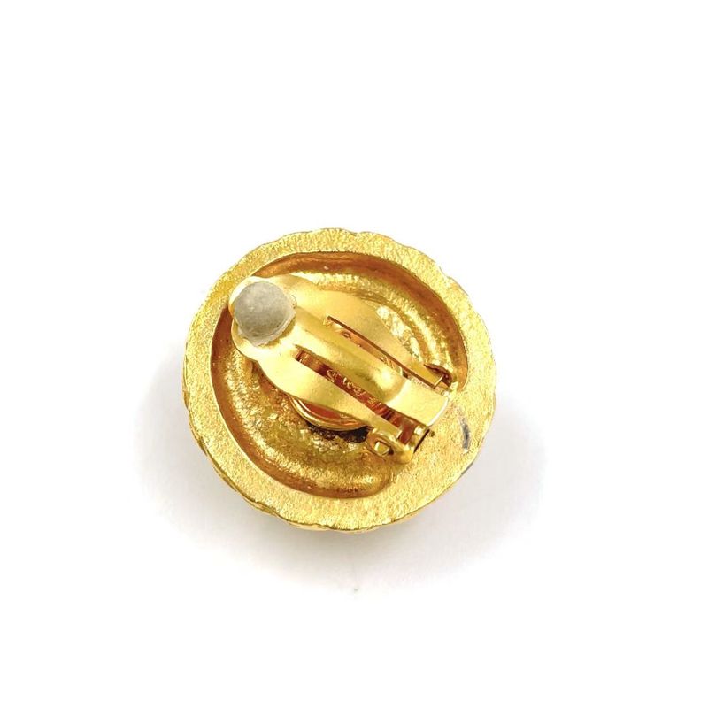 Chanel Faux Pearl GP X Faux Pearl Gold X White Earrings