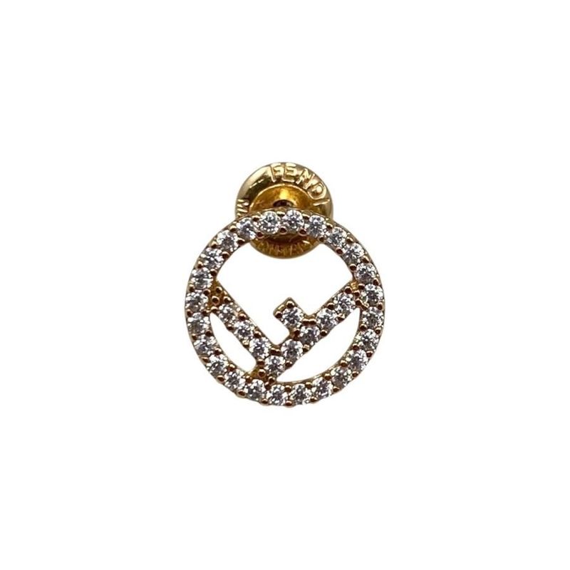 Fendi Earrings F Is Fendi 8ag7386dmf089u Crystal Logo Gold F Is Fendi