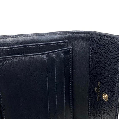 Chanel Trifold Wallet Flap Wallet Ap4175 Matelasse Caviar Skin Coco Mark
