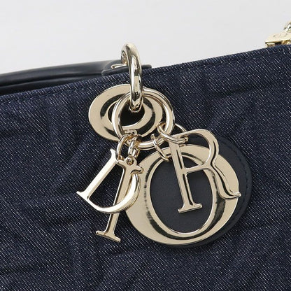 DIOR Medium 2WAY Lady D-joy M0540 Handbag Denim Calf Womens
