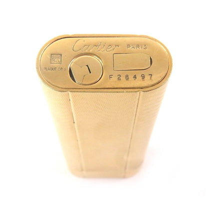 Cartier Wave Allover Pattern Oval Shape Roller Type Gas Lighter