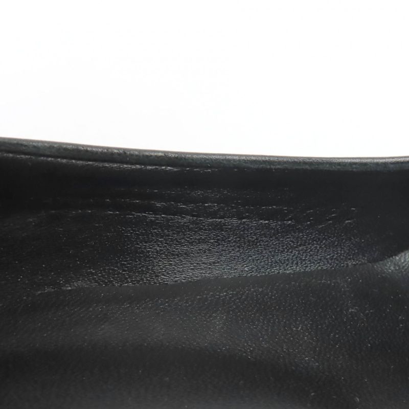 Hermes Silver Hardware Collierd Chien Delicate Square Toe Chunky Heel Leather