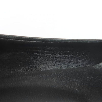 Hermes Silver Hardware Collierd Chien Delicate Square Toe Chunky Heel Leather