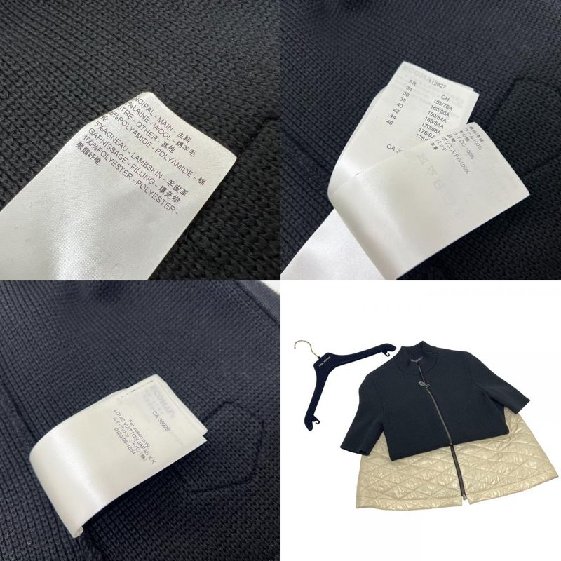 Louis Vuitton Dress Logo Bi-color Wool Black