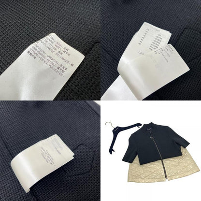 Louis Vuitton Dress Logo Bi-color Wool Black