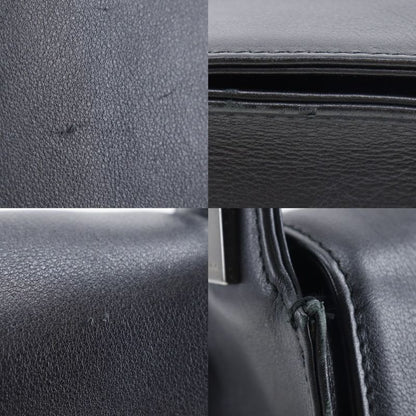 Gucci Bamboo 001 3243 200047 Calf Black Women Shoulder Bag