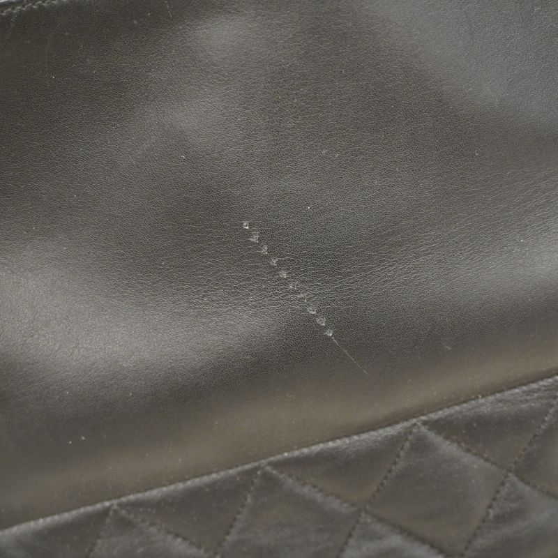 Chanel Shoulder Bag Matelasse Lambskin Black Gold Hardware Women