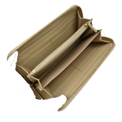 Fendi Long Wallet Round Zipper Wallet Beige 30ka959