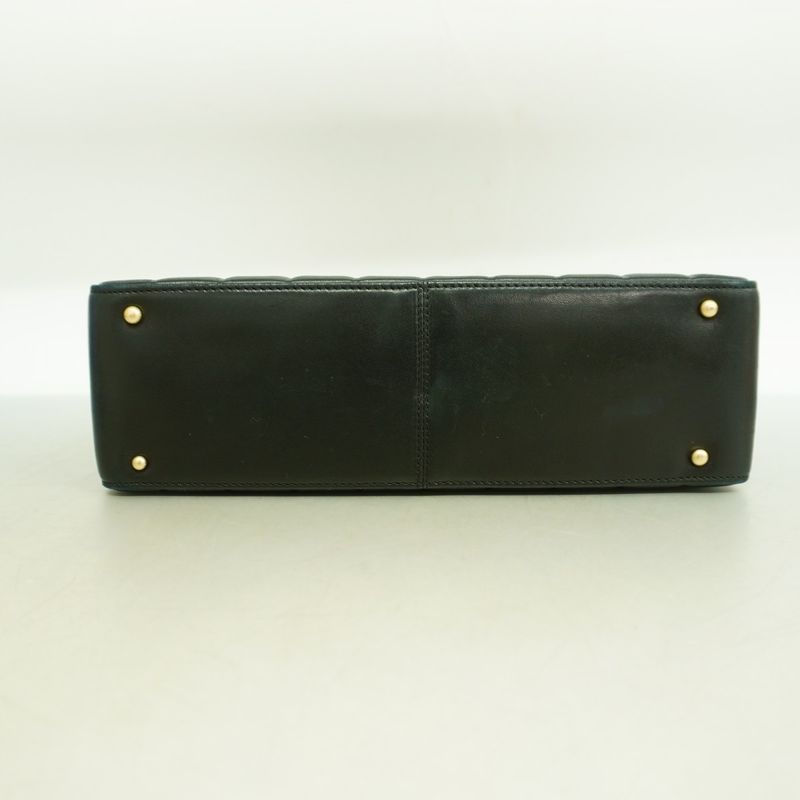 Chanel Shoulder Bag Choco Bar Lambskin Black Chien Pan Gold Hardware Women