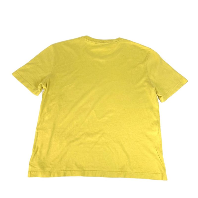 Louis Vuitton Short-sleeved T-shirt Logo LV Circle Cotton Yellow