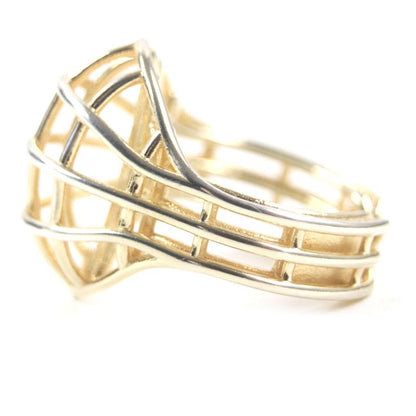  Bottega Veneta 707858 3D Wire Ring Ag925 Gold 13 With Box And