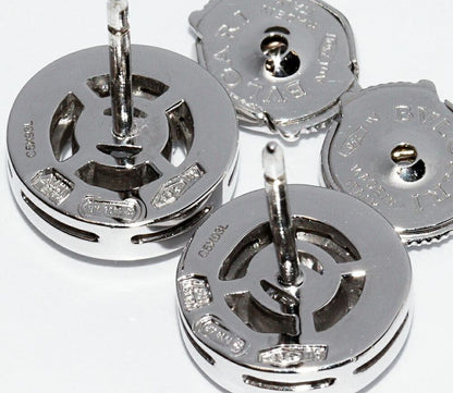 Bulgari Earrings 18K White Gold Diamond 2P Bulgari Earrings