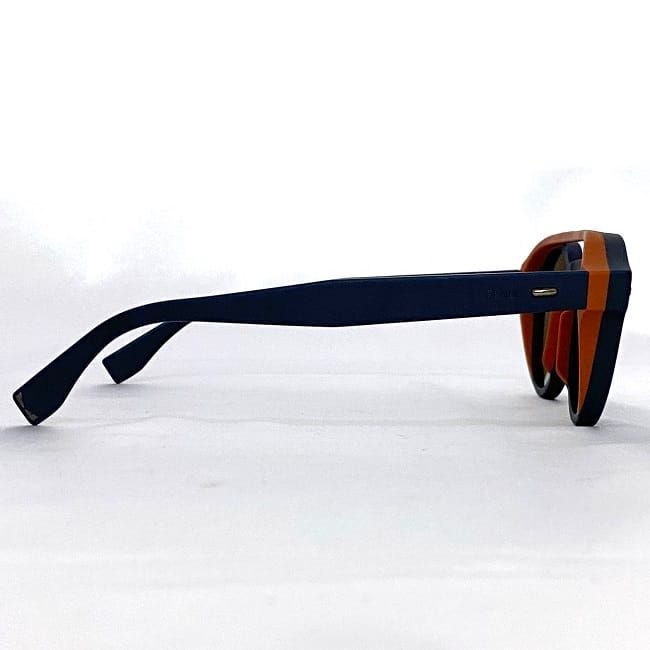 Fendi Sunglasses Gray Navy Blue FF M0017 Excellent Condition