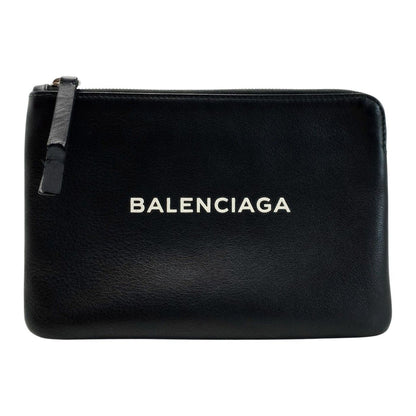 Balenciaga Leather Black Pouch