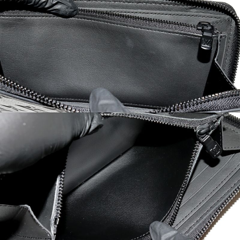 Louis Vuitton Round Zipper Long Wallet With Change Pocket Monogram Shadow Zippy