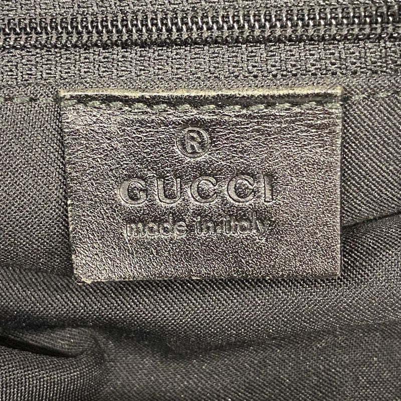Gucci Shoulder Bag GG Canvas 001 3386 Canvas Black Silver Hardware Women