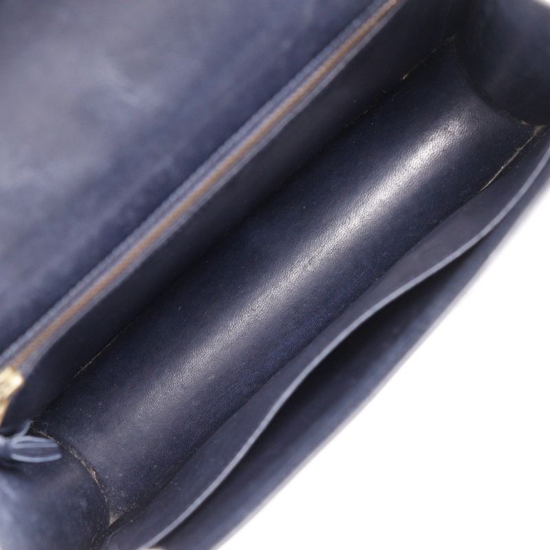 Hermes Constance 24 Vintage Box Calf Navy Blue/gold Hardware 0F Ladies Shoulder