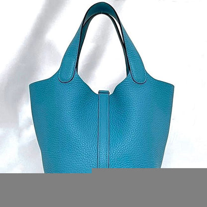 Hermes Handbag Picotin Lock PM Light Blue Jean Excellent Condition