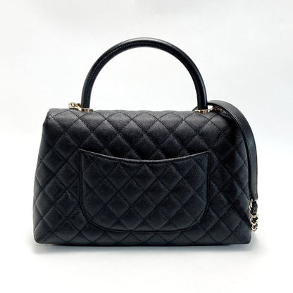 Chanel Matelasse Coco Handle 29 A92991 Black Handbag Caviar Skin Authenticity