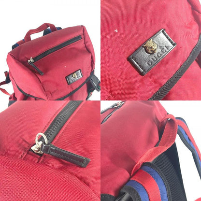 Gucci Backpack Sac Techno Logo Sherry Line Web Line 429037 Nylon Canvas Red