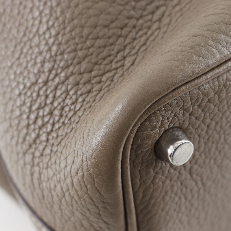 Hermes Picotin Lock 18 PM Taurillon Clemence Etoupe □L Ladies Handbag