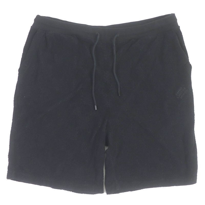 Louis Vuitton 24AW 1afrbr Damier French Terry Cotton Shorts Black 5L Made In