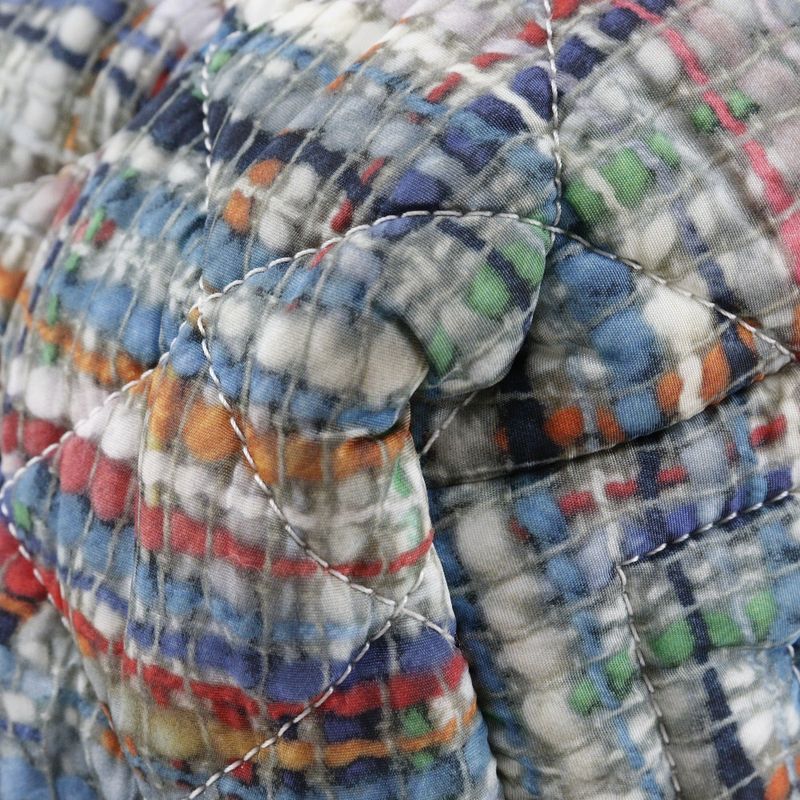 Chanel Coco Cocoon Tote Small Tweed Print Reversible A48610 Nylon White/multicol