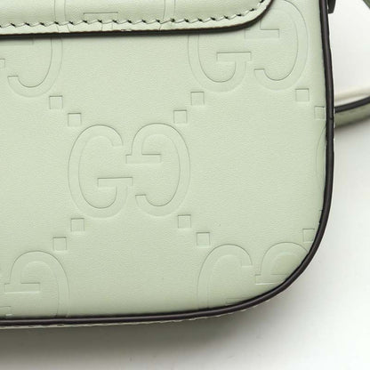 Gucci GG Super Mini Shoulder Bag 772794 Green Crossbody