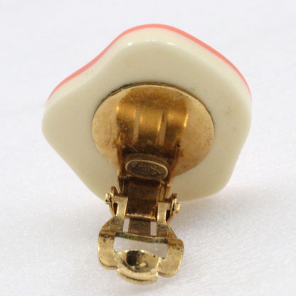 Chanel Camellia *one Side Plastic White 03P Ladies 3.2g Earring