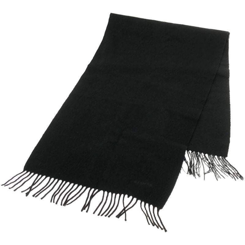 Hermes Cashmere Fringe Scarf Black