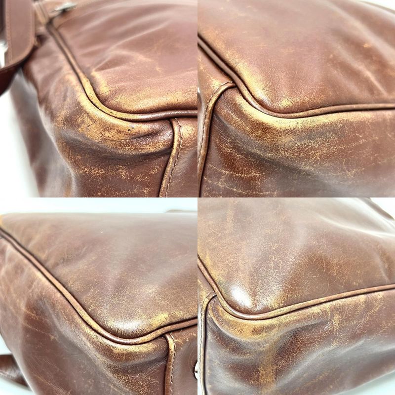 Louis Vuitton Shoulder Bag Differ Clarkson M92359 Leather Cafe Brown