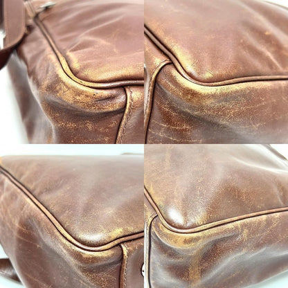 Louis Vuitton Shoulder Bag Differ Clarkson M92359 Leather Cafe Brown