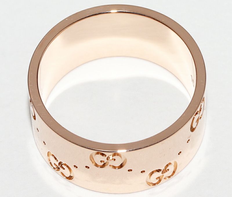 Gucci Rings 18K Pink Gold Iconic Ring Width 9mm (035in)