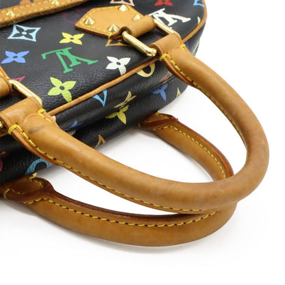 Louis Vuitton Monogram Multicolor Trouville Handbag Noir Black Black Gold