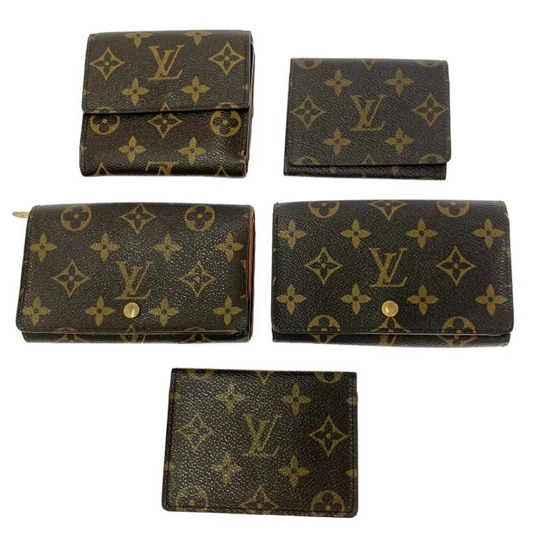 Louis Vuitton Monogram PVC Wallet Set of 5 Brown 411882 Trifold Wallets