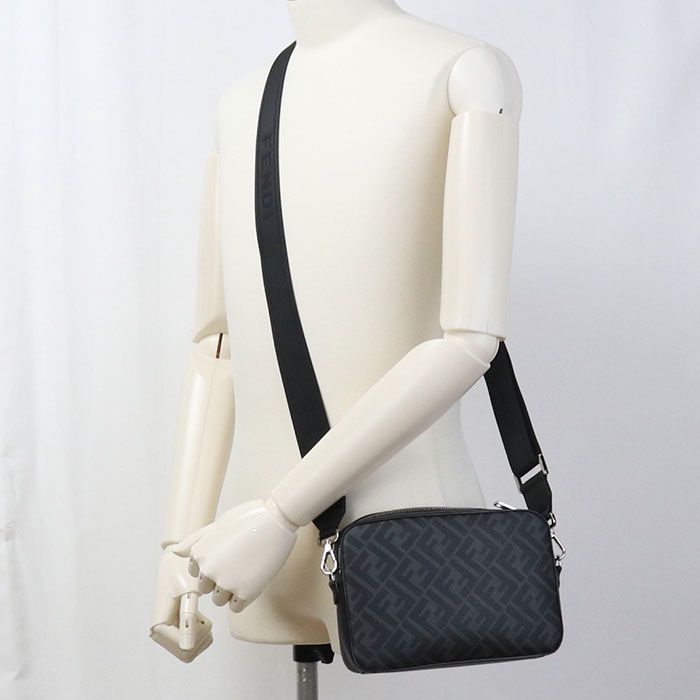Fendi Camera Case Diagonal 7m0286 ALKA F0r2a Crossbody Shoulder Bag PVC Leather