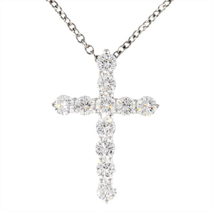 Tiffany & Co Tiffany & Co Small Cross Necklace Diamond Pt950 34g Platinum