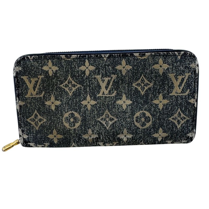 Louis Vuitton M81226 Zippy Wallet Round Zipper Jacquard Denim Monogram Long