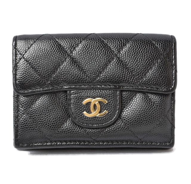 Chanel Coin Case Mini Wallet Chanel Compact Wallet A84401 Trifold Wallet Caviar