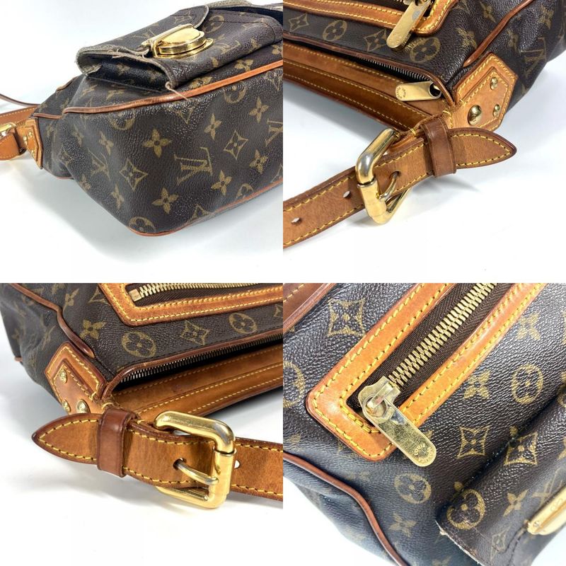Louis Vuitton Shoulder Bag Hudson GM M40045 Monogram Canvas Brown