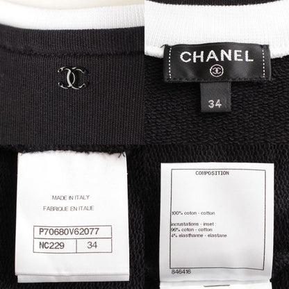 Chanel Cotton No5 Tank Top Sleeveless Top P70680 Black 34