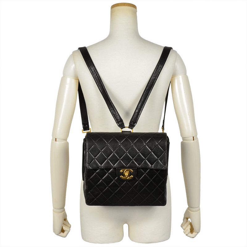 Chanel Matelasse Backpack Lambskin Gold Hardware Coco Mark Backpack