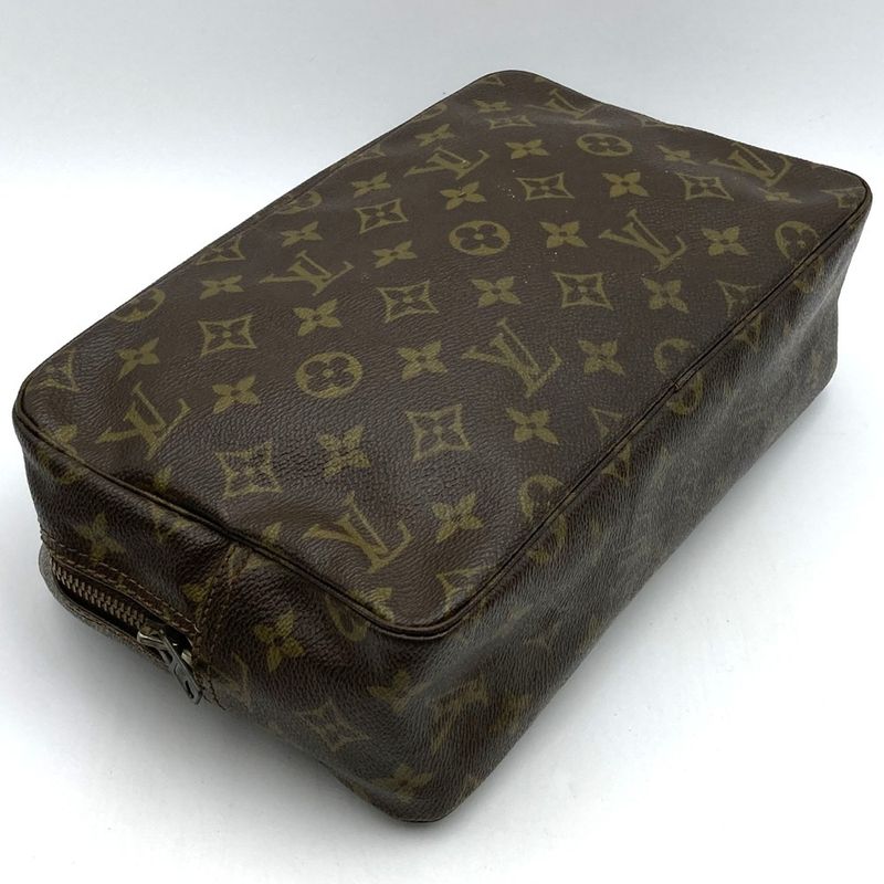 Louis Vuitton M47522 Trousse Toilette 28 Pouch Clutch Bag Brown Monogram Canvas