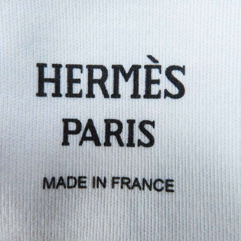 Hermes 23SS 3e4507dh 100% Cotton Short Sleeve T-shirt Dress White Multi 34